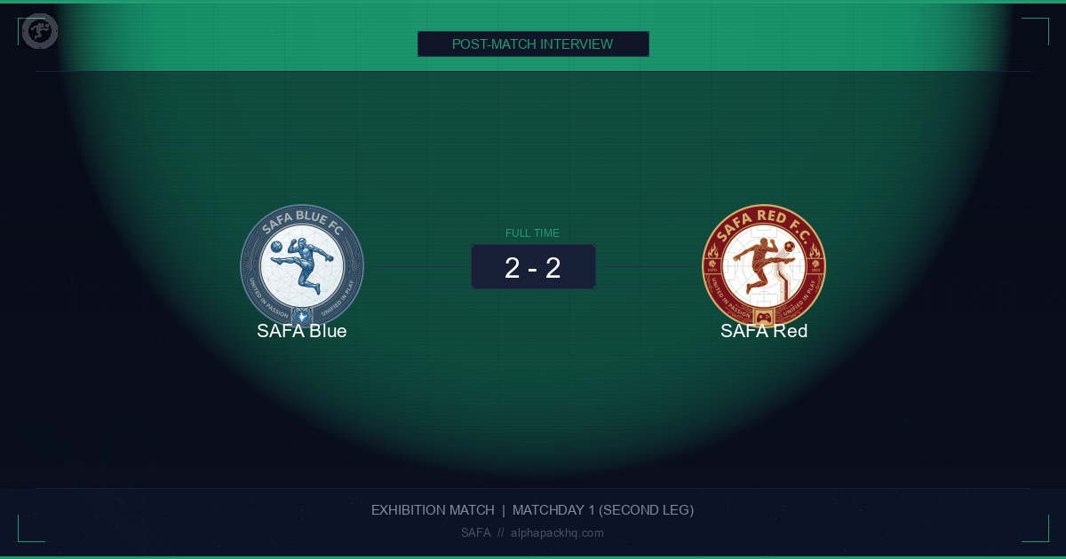 Post-Match: SAFA Blue 2-2 SAFA Red