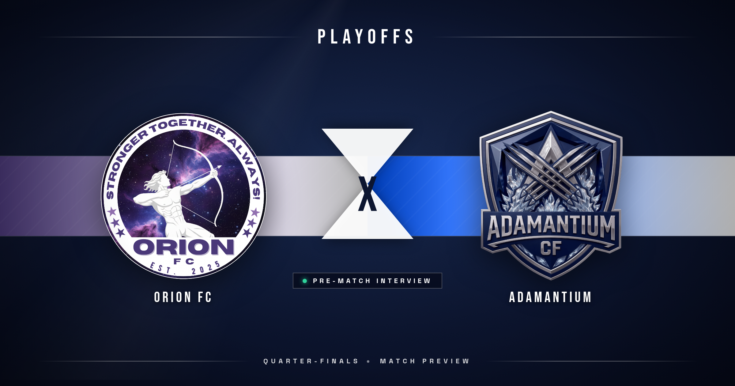 Pre-Match: Orion FC vs Adamantium